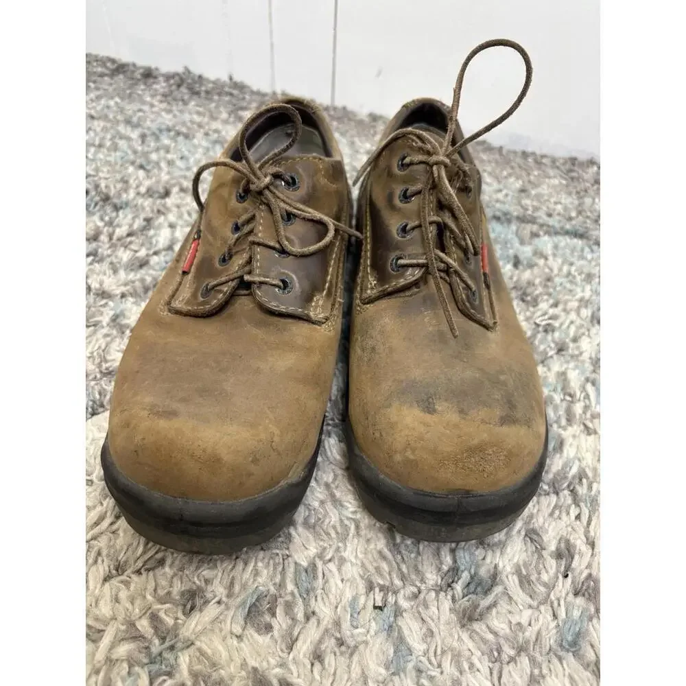 Red Wing Shoes Mens Size 8.5 King Toe Brown Leather Oxfords Chunky Low Ankle